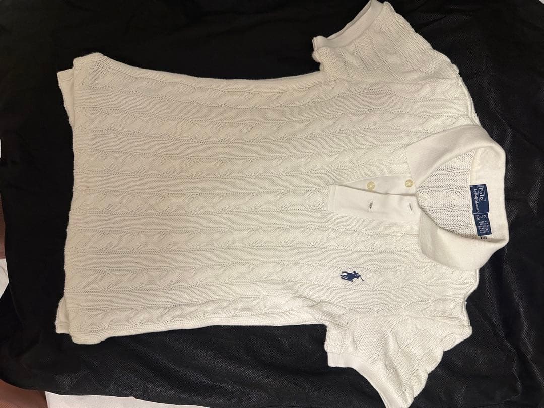 新品タグ付き　ケーブルニット ポロシャツ　ポロ ラルフ ローレン　X Sサイズ