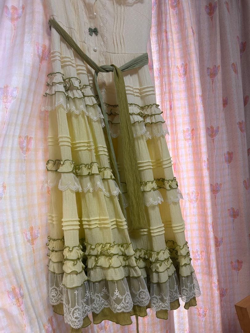 中国ロリータ　ワンピース　緑　Mサイズ