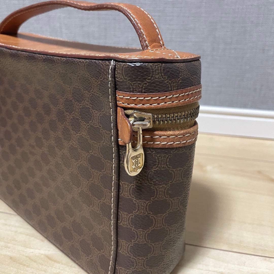 美品　CELINE セリーヌ バニティバッグ PVC マカダム柄 ヴィンテージ