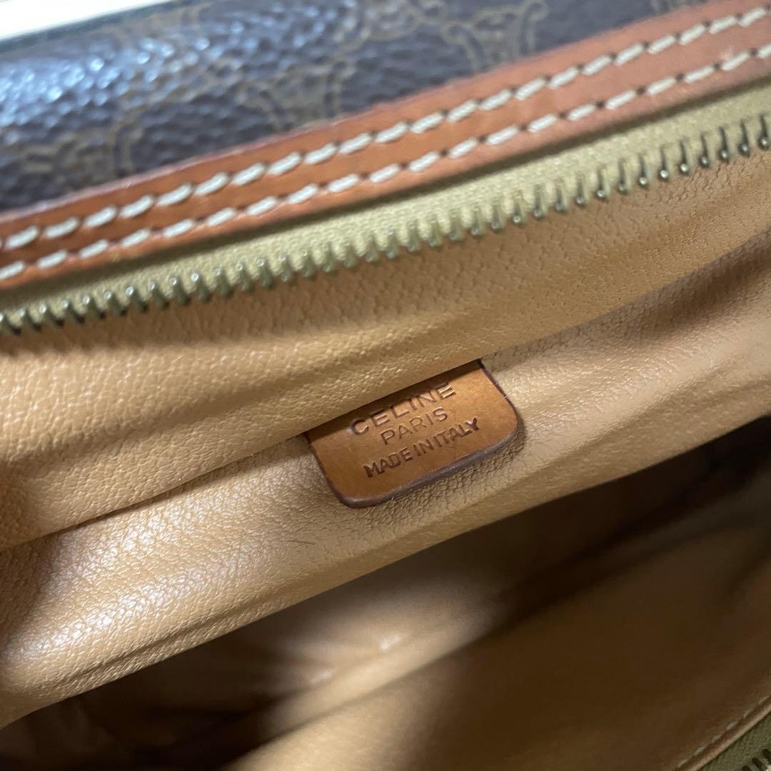 美品　CELINE セリーヌ バニティバッグ PVC マカダム柄 ヴィンテージ