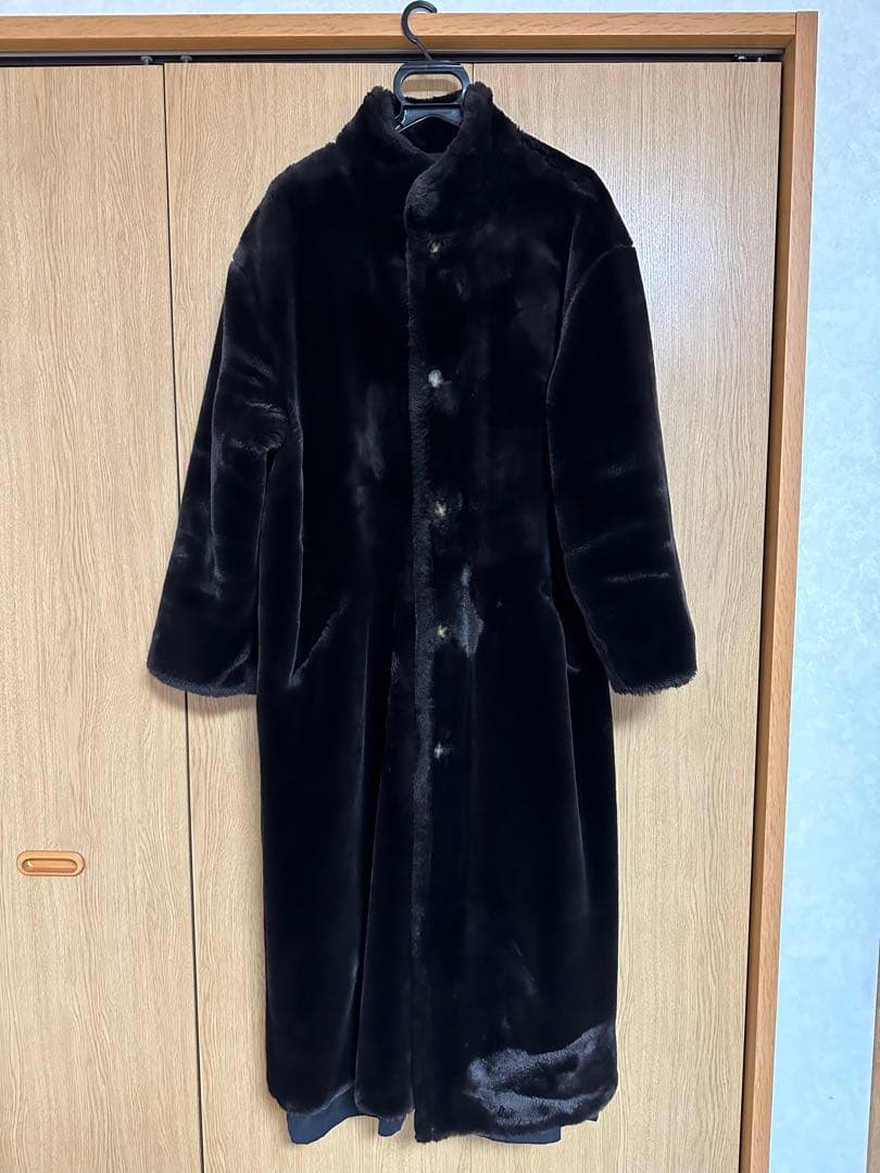 リバーシブル　ファーコート　ロングコート　古着　jones new york