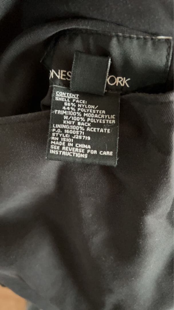 リバーシブル　ファーコート　ロングコート　古着　jones new york