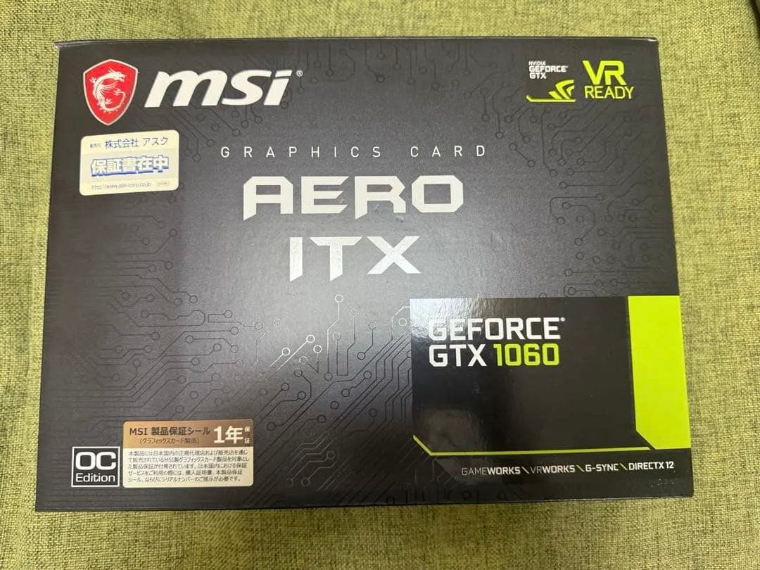 【美品動作確認済】即購入〇 箱有GTX 1060 6gb MSI