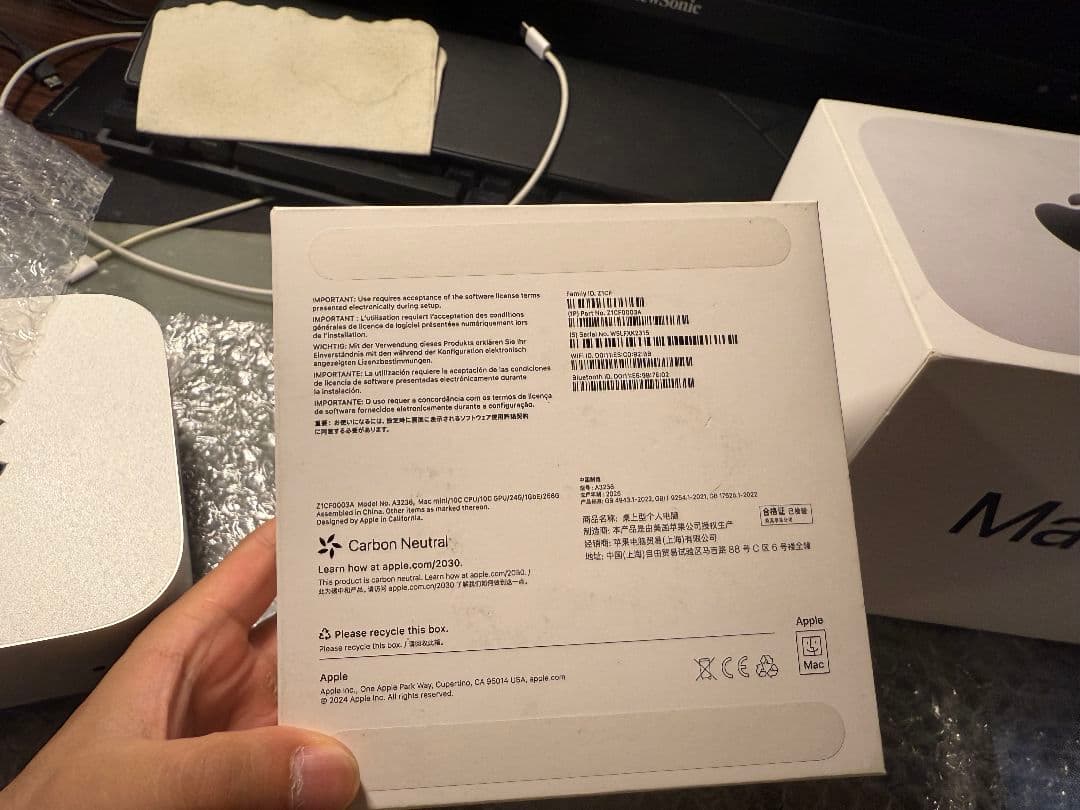 Mac mini M4 最新モデル 24GBメモリ256GB SSD