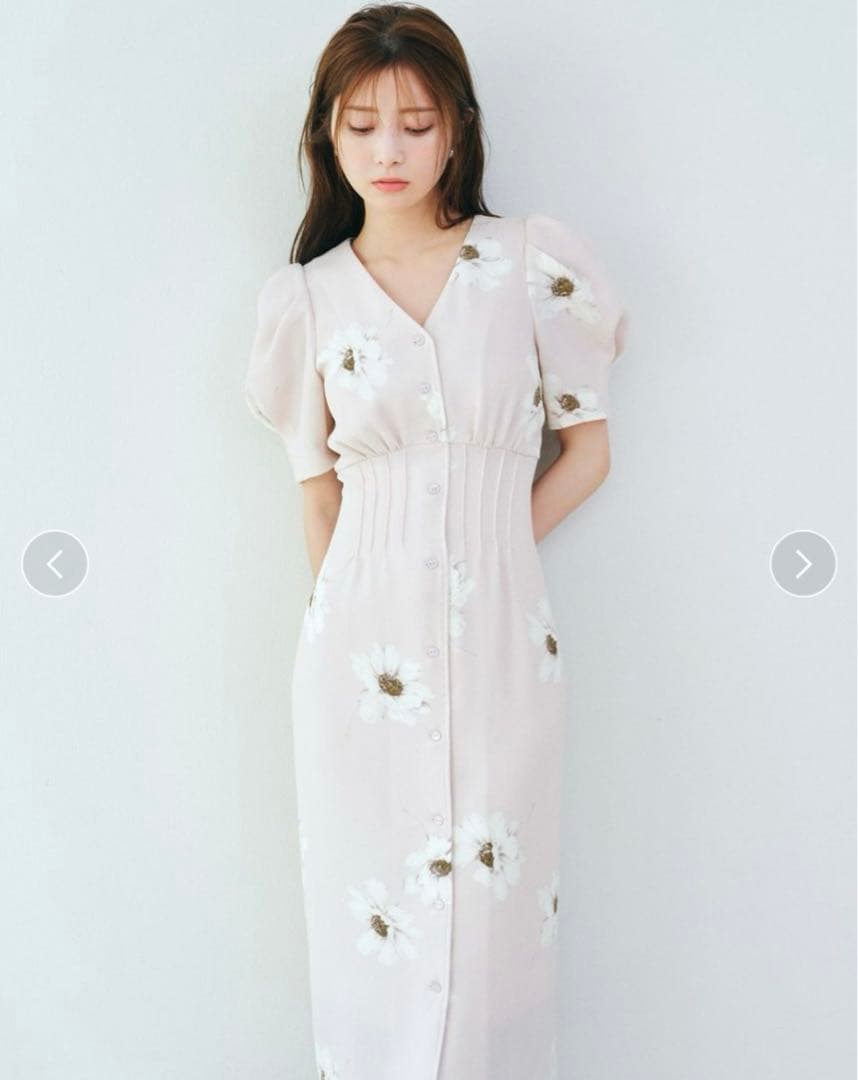 スナイデル 【FLOWER COLLECTION】プリントタイトワンピース