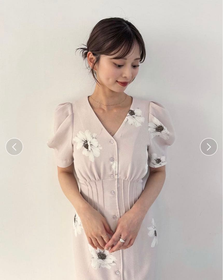 スナイデル 【FLOWER COLLECTION】プリントタイトワンピース