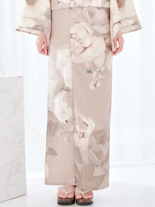 ♥未使用♥ シュガーナイン sweet コラボ 蒼華に咲く花浴衣 牡丹 くすみ色