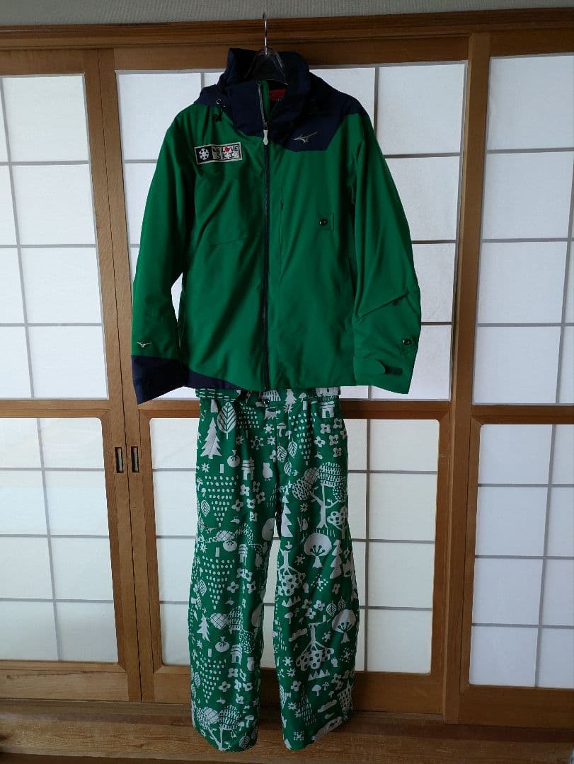 Mizuno スキーウェア グリーン/ネイビー