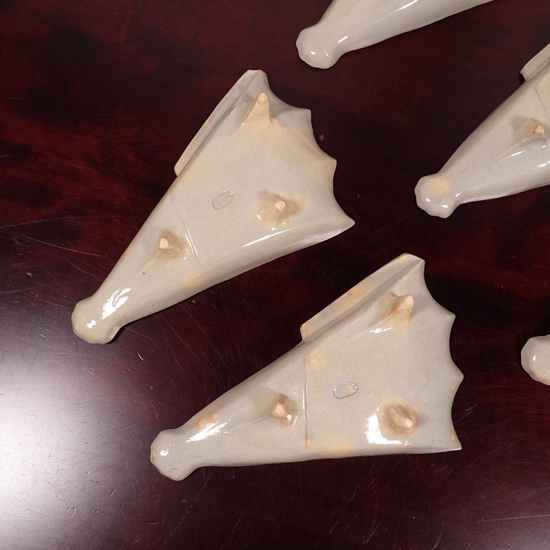 高級和食器 名工 坂田泥華 萩焼 扇面 向付 5客 共箱