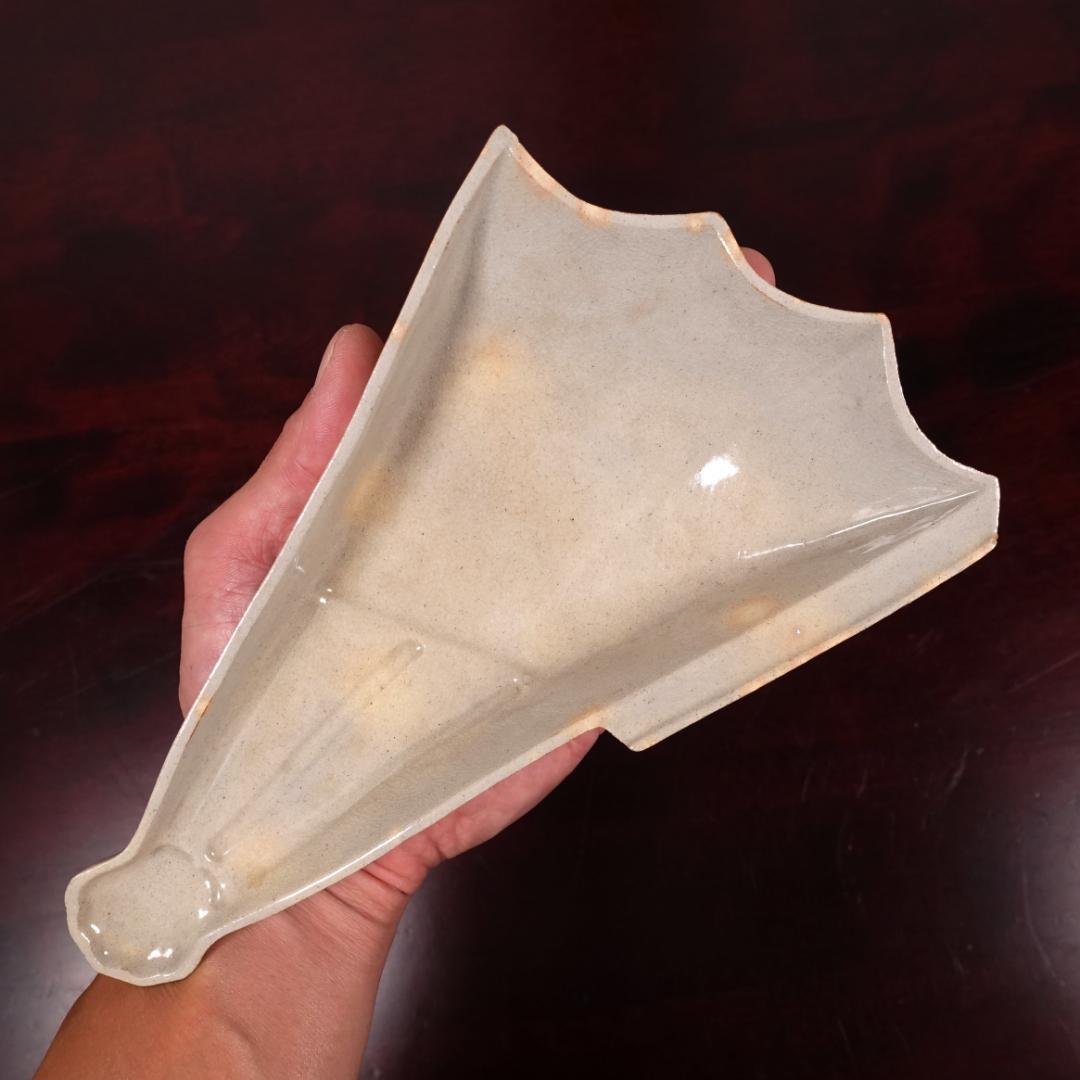 高級和食器 名工 坂田泥華 萩焼 扇面 向付 5客 共箱