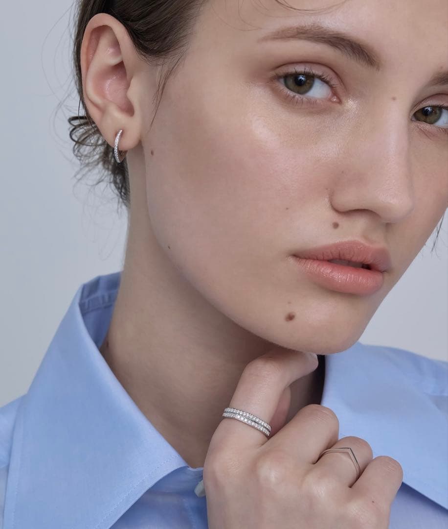 専用＊レポシ Antifer ホワイトゴールド パヴェダイヤモンドピアス