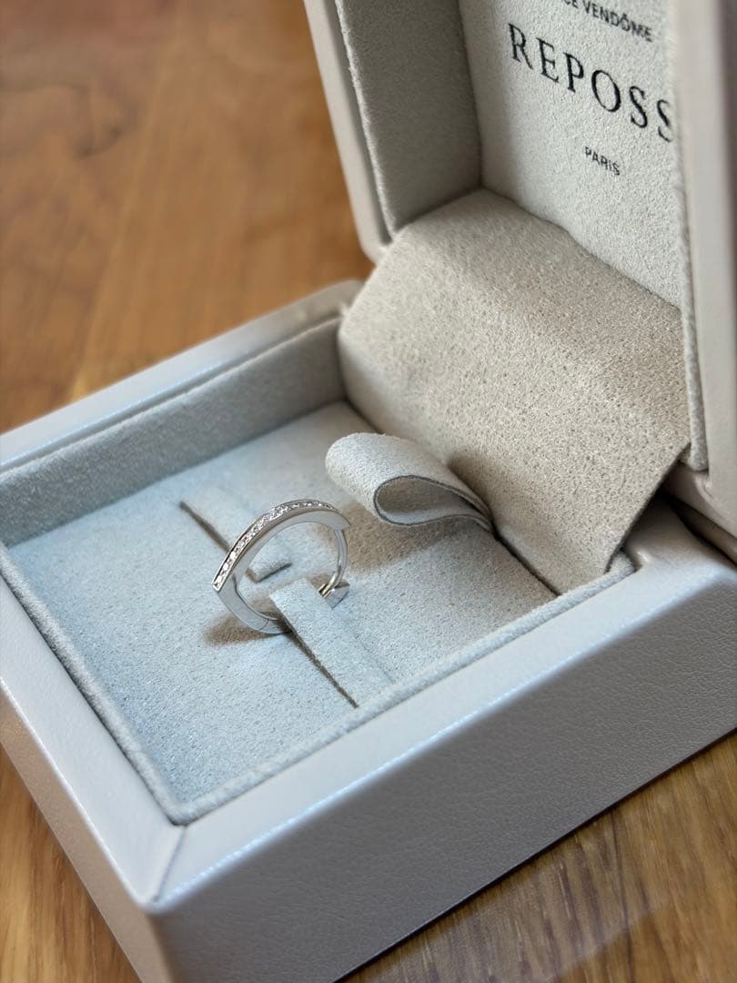 専用＊レポシ Antifer ホワイトゴールド パヴェダイヤモンドピアス