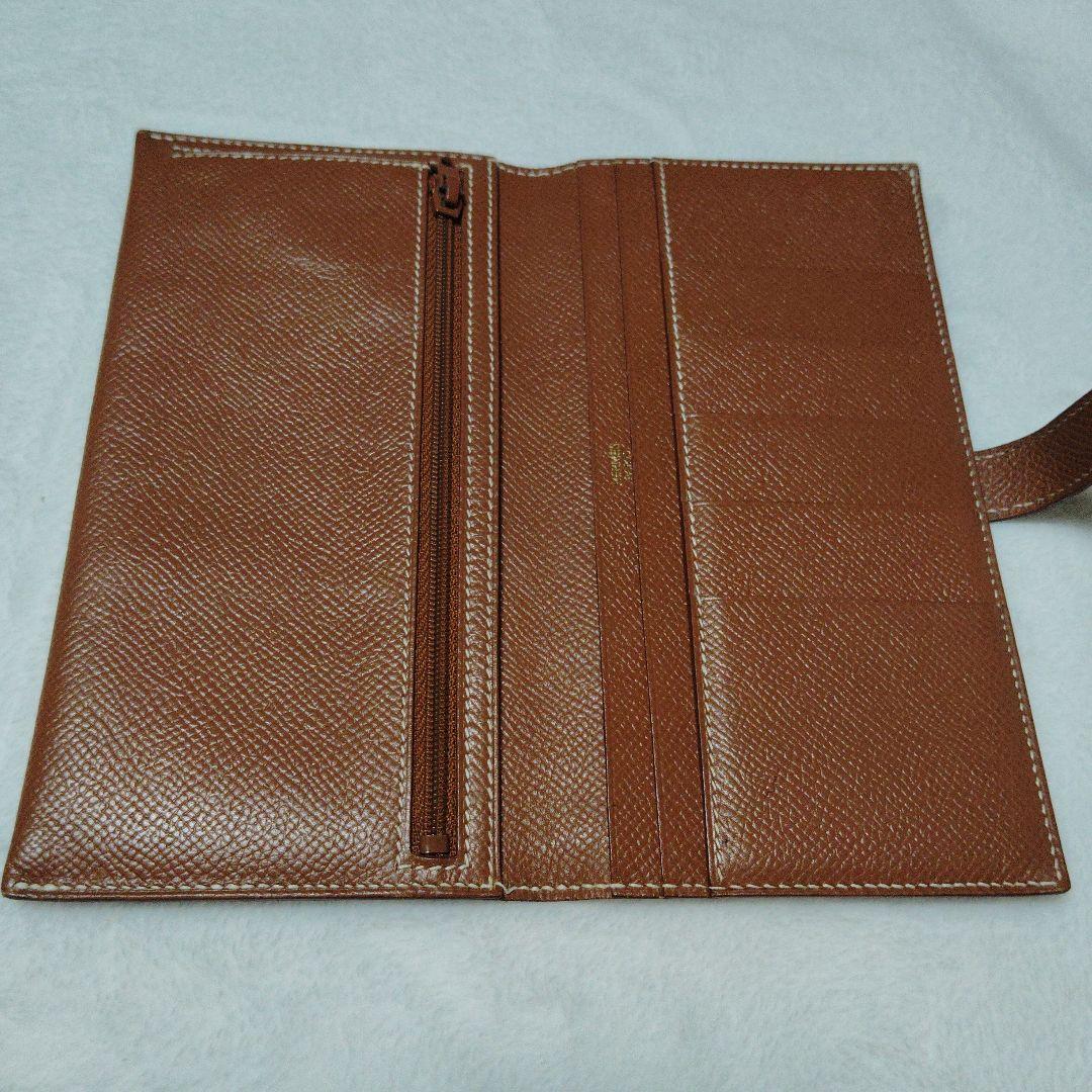 本日明日のみ値下げ！HERMES べアン ヴォーエプソン ゴールド 長財布 箱付