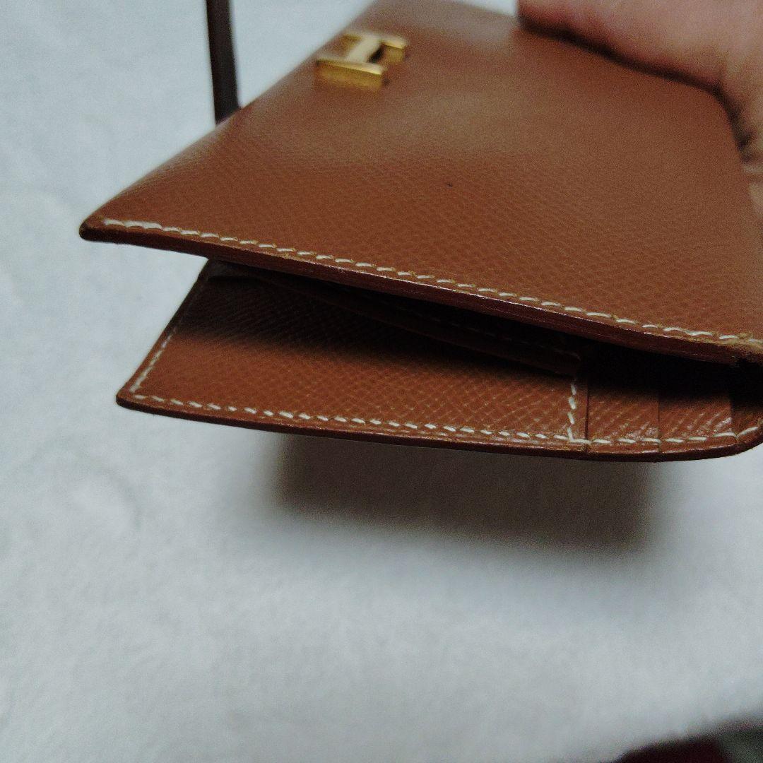 本日明日のみ値下げ！HERMES べアン ヴォーエプソン ゴールド 長財布 箱付
