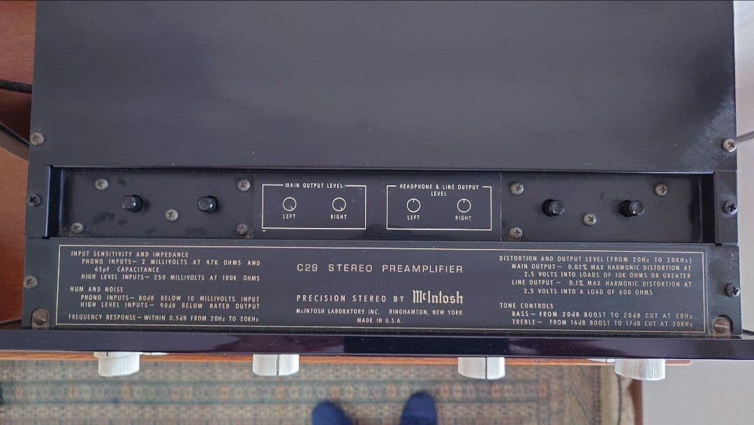 g*i様 McIntosh C29 ステレオプリアンプ 本体(不完動品)