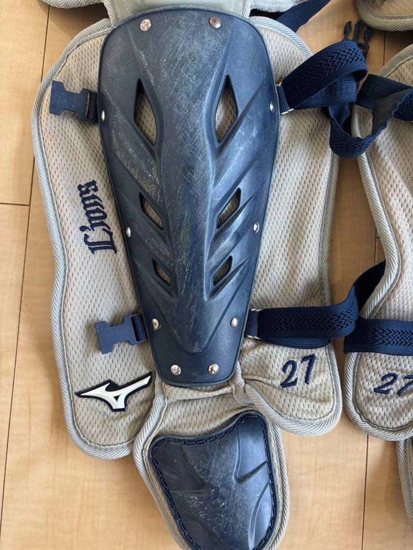 わ*ん様 ミズノ キャッチャー防具セット ネイビー/グレー