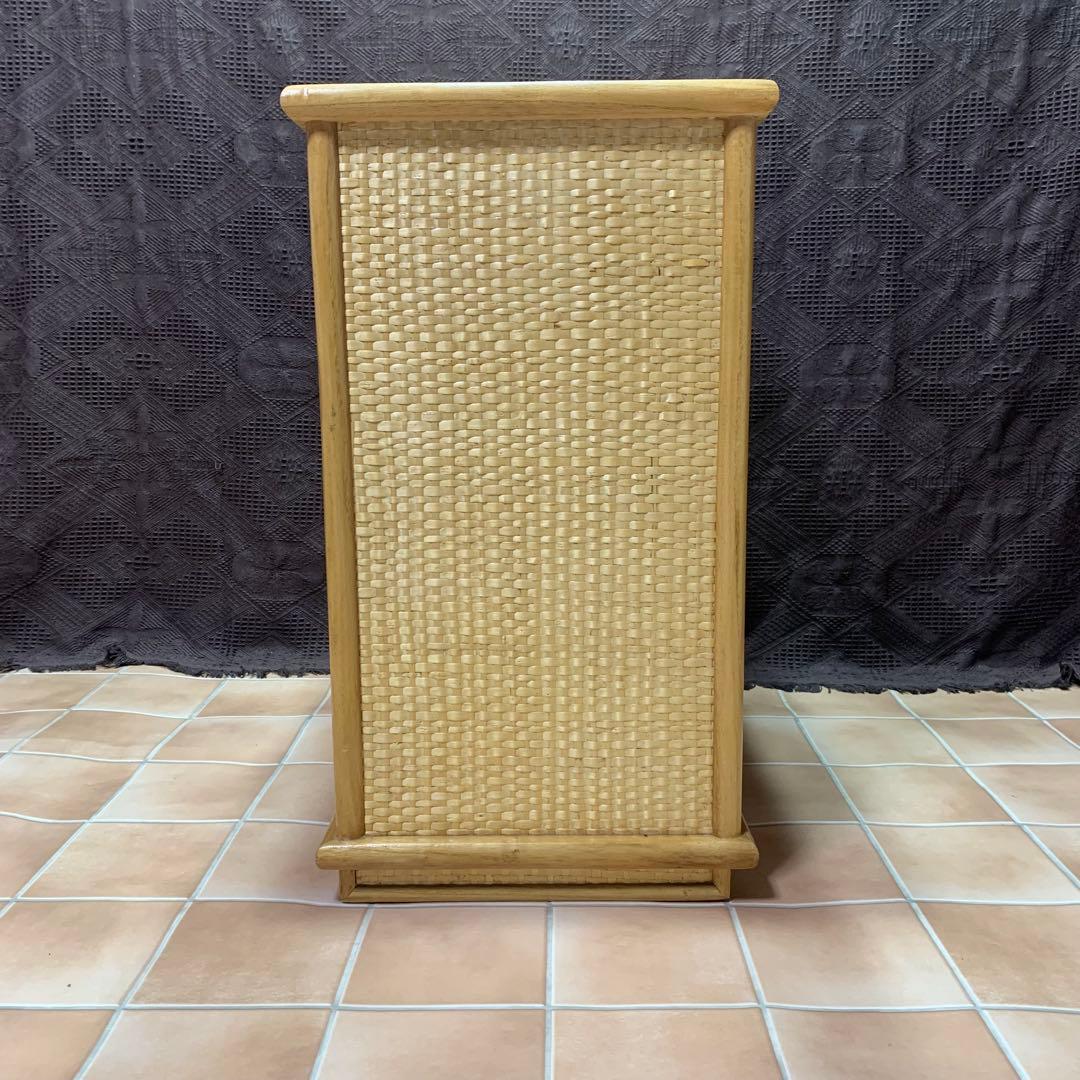 【美品】籐 ラタン4段 チェスト レトロ 家具 ナチュラル 収納 ヴィンテージ