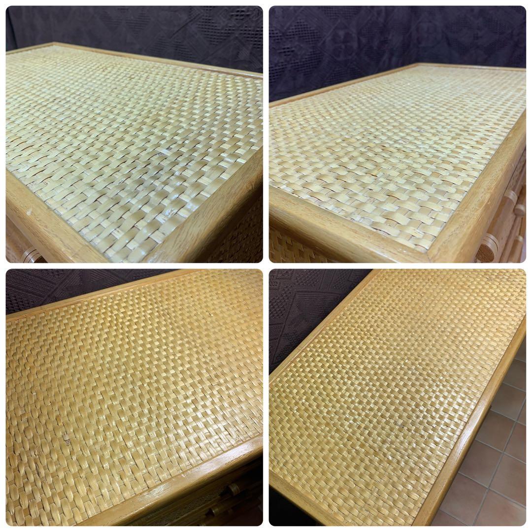 【美品】籐 ラタン4段 チェスト レトロ 家具 ナチュラル 収納 ヴィンテージ