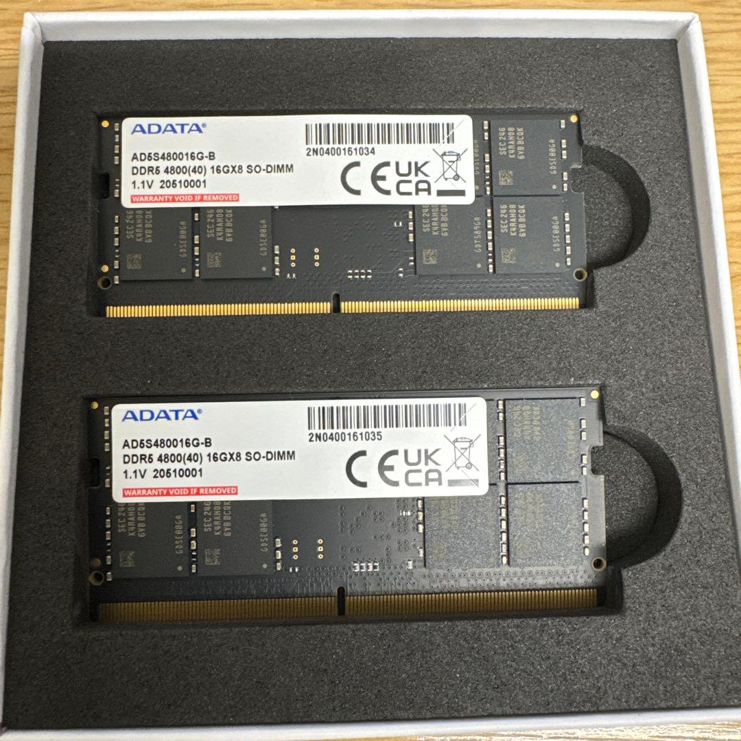 【高性能DDR5メモリ 32GB（16GB×2）】