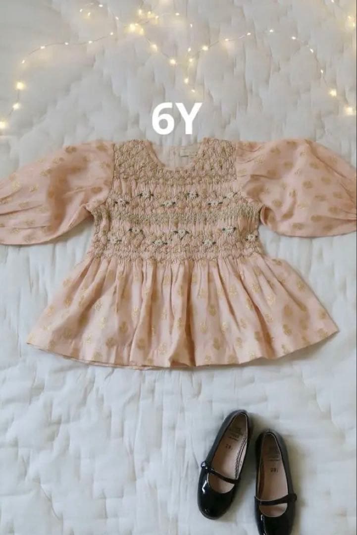 トップス Bonjour diary HANDSMOCK BLOUSE 6y