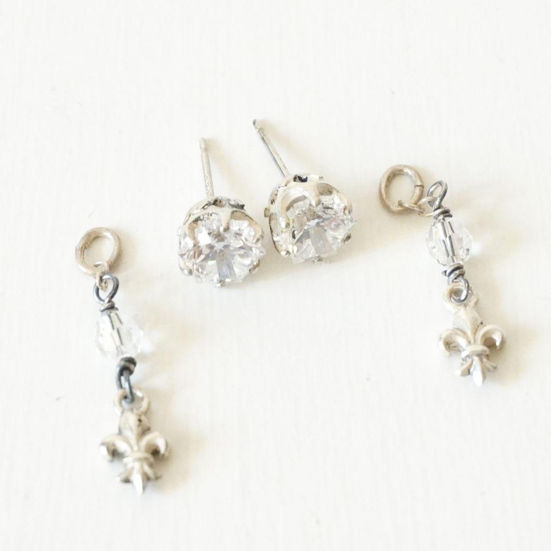 パトリックコックス 百合の紋章 ピアス 2way