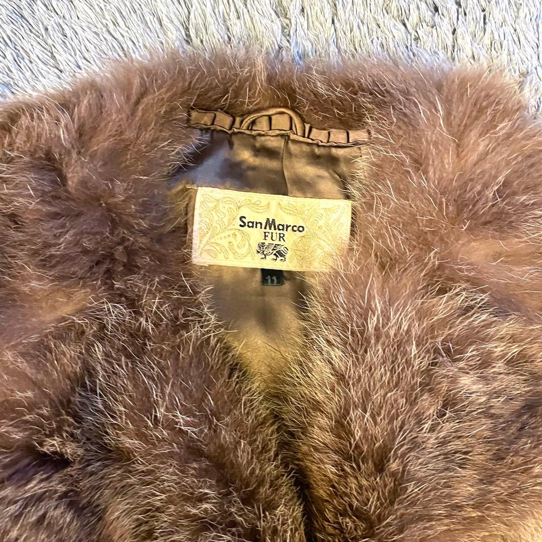 【希少 美品】SAN MARCO FUR マウンテンキャット 毛皮 ファーコート
