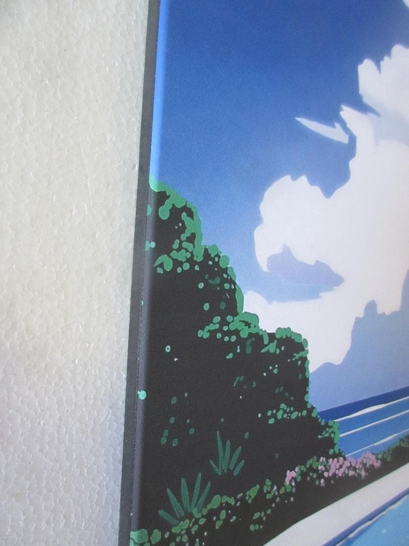 永井博ポスター 木製パネル加工の新品です。