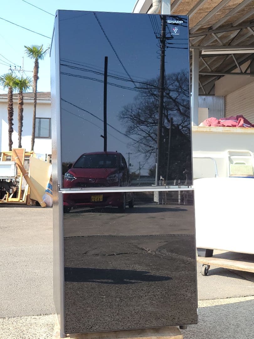 SHARP ガラス 2ドア 137L 冷蔵庫 SJ-GD14F-B 2020年製