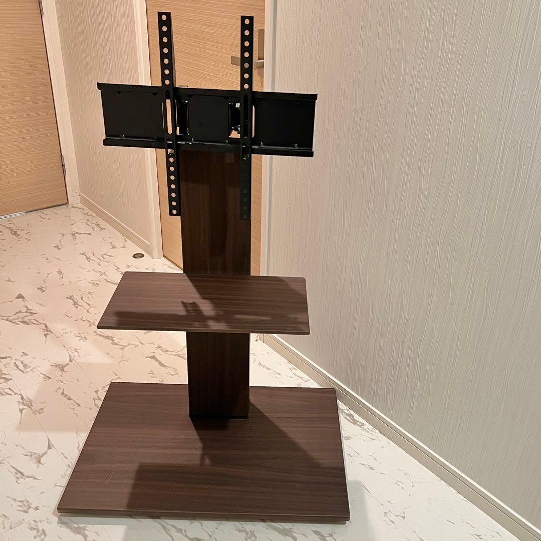 テレビスタンド 棚板付き ダークブラウン