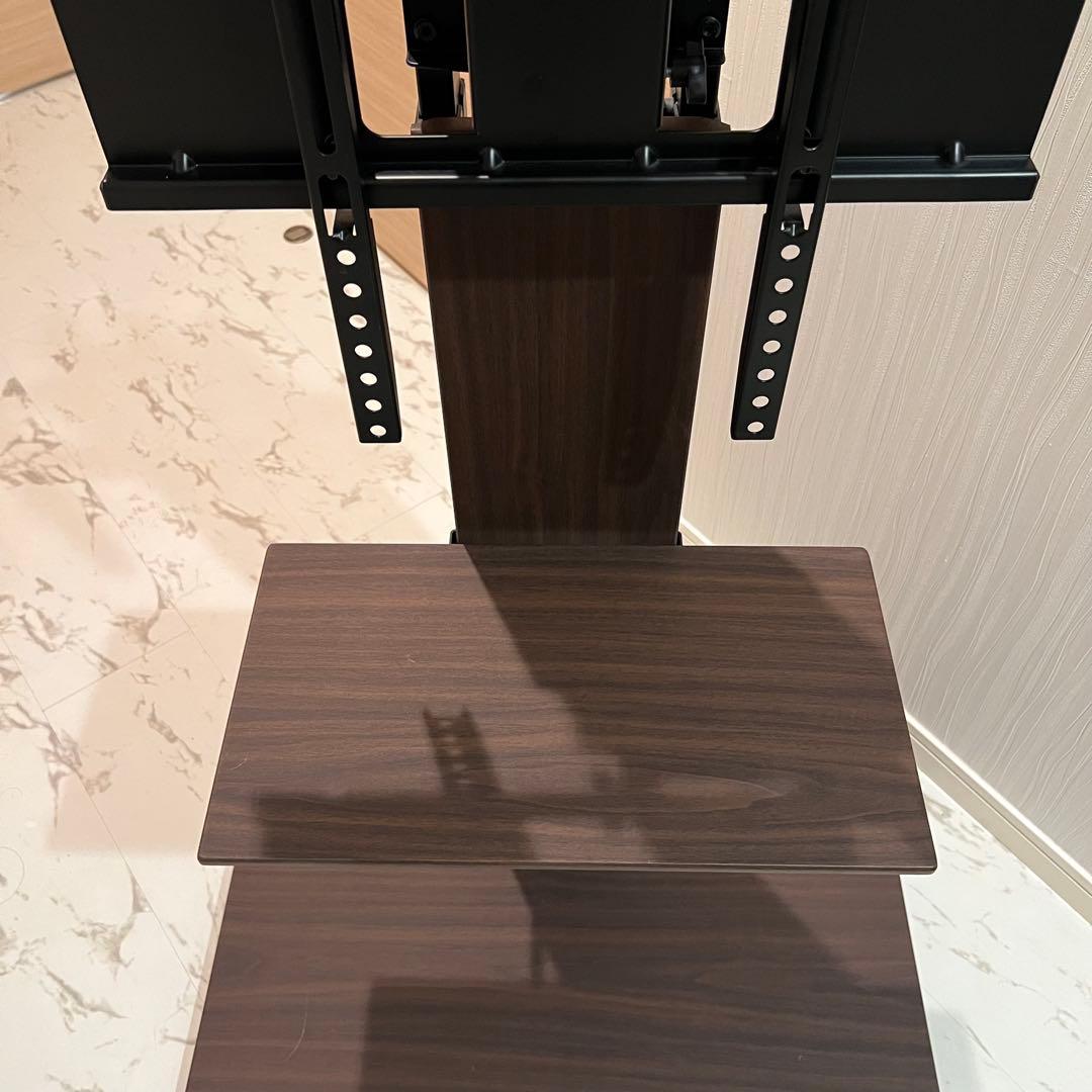 テレビスタンド 棚板付き ダークブラウン