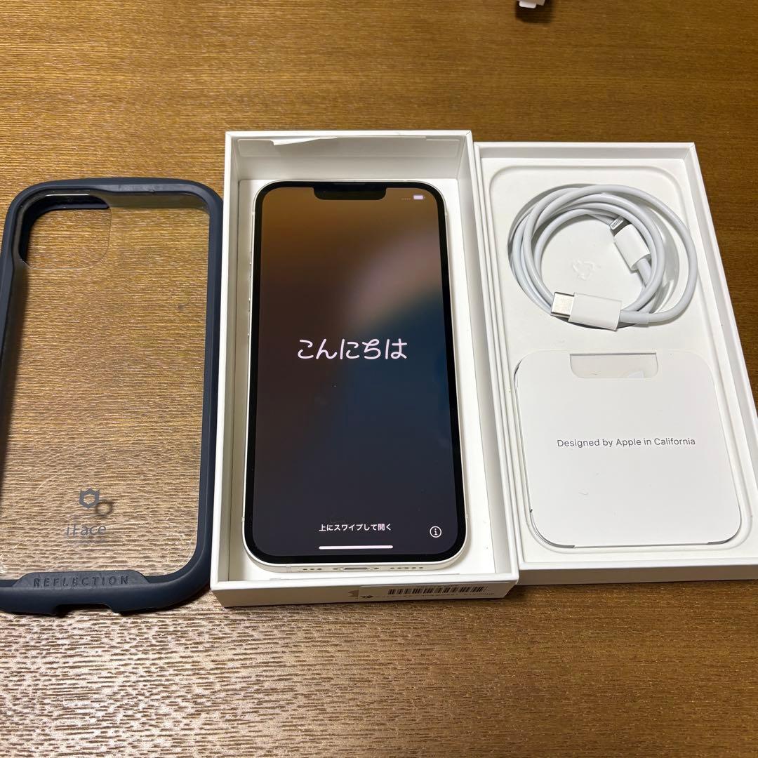 Apple iPhone 13 スターライト 本体 充電ケーブルiFace付き