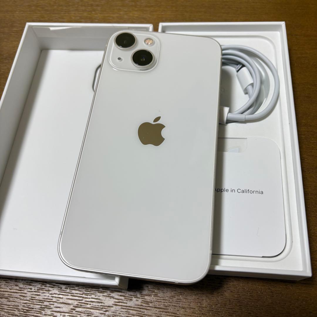 Apple iPhone 13 スターライト 本体 充電ケーブルiFace付き