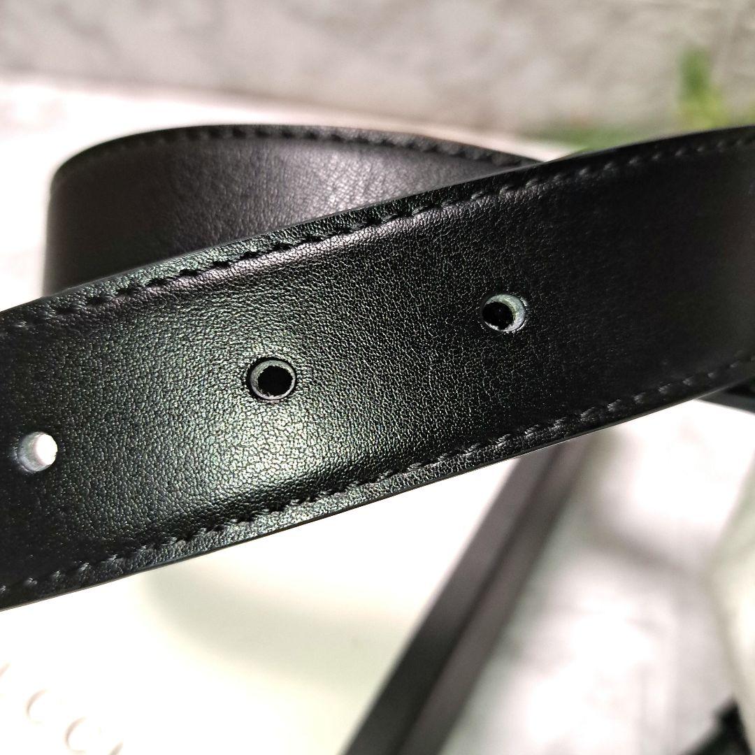 ✨️新品未使用✨️GUCCI グッチ　GGゴールドバックル　レザーベルトブラック