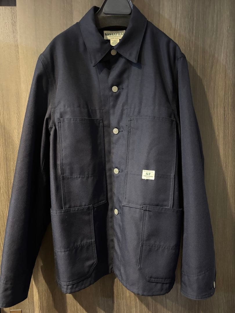 SASSAFRAS Whole Garden カバーオール M ネイビー