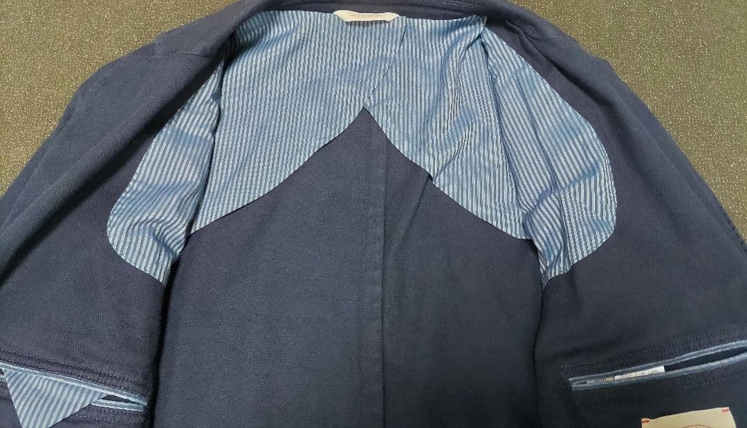 ブルックスブラザーズ48RネイビーXXL鹿の子ジャケットテーラードネイビー紳士