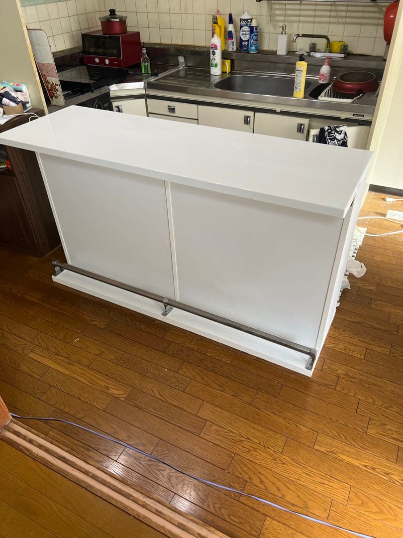 ホワイトキッチンカウンター　バーカウンター