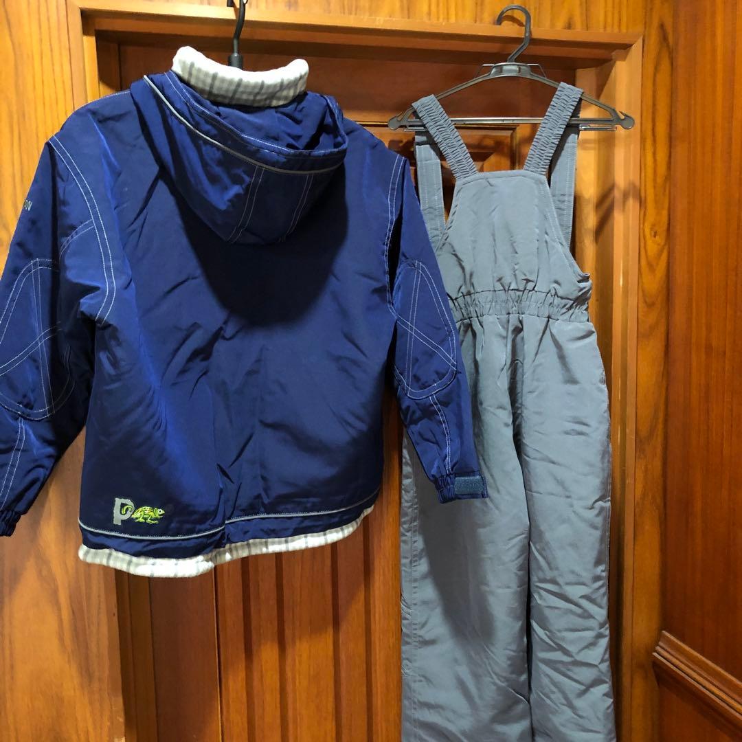 スキーウェア 上下セット　 Lサイズ　ネイビー 女性用