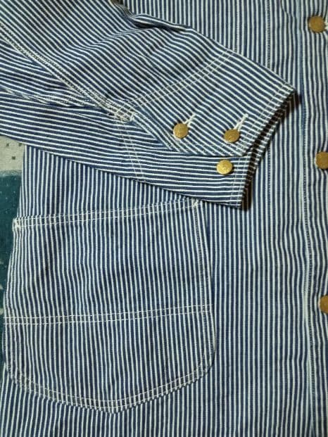 セール☆　lee 91j ヒッコリー カバーオール　ビンテージ 古着 50s