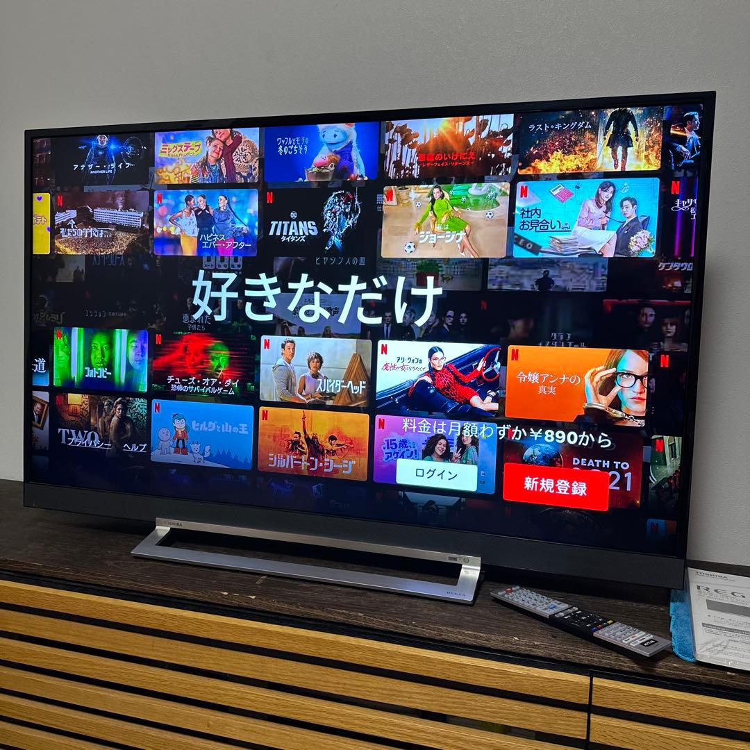 【超美品】東芝　REGZA 49v型タイムシフト搭載4K液晶過去6番組録画可能‼️