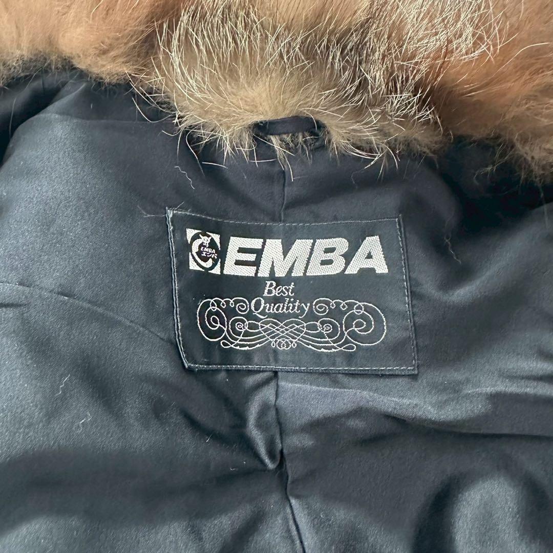 EMBA エンバ シルバーフォックス ファーコート 毛皮 ブラウン
