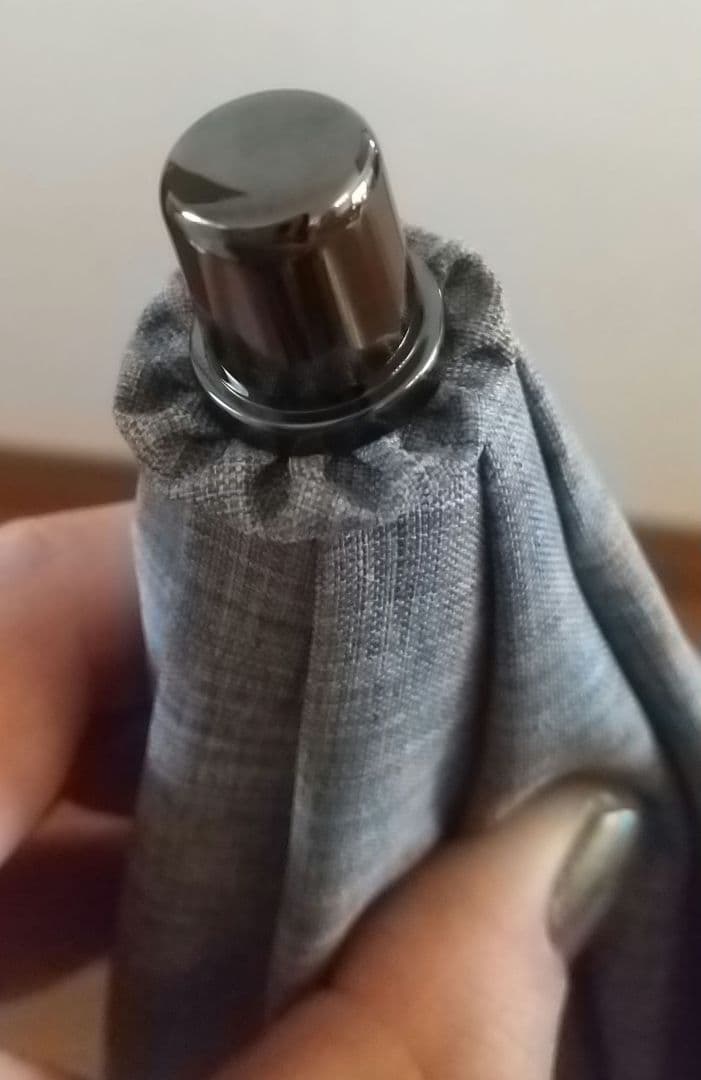 Rose Blanc フリル付き折りたたみ傘 グレー