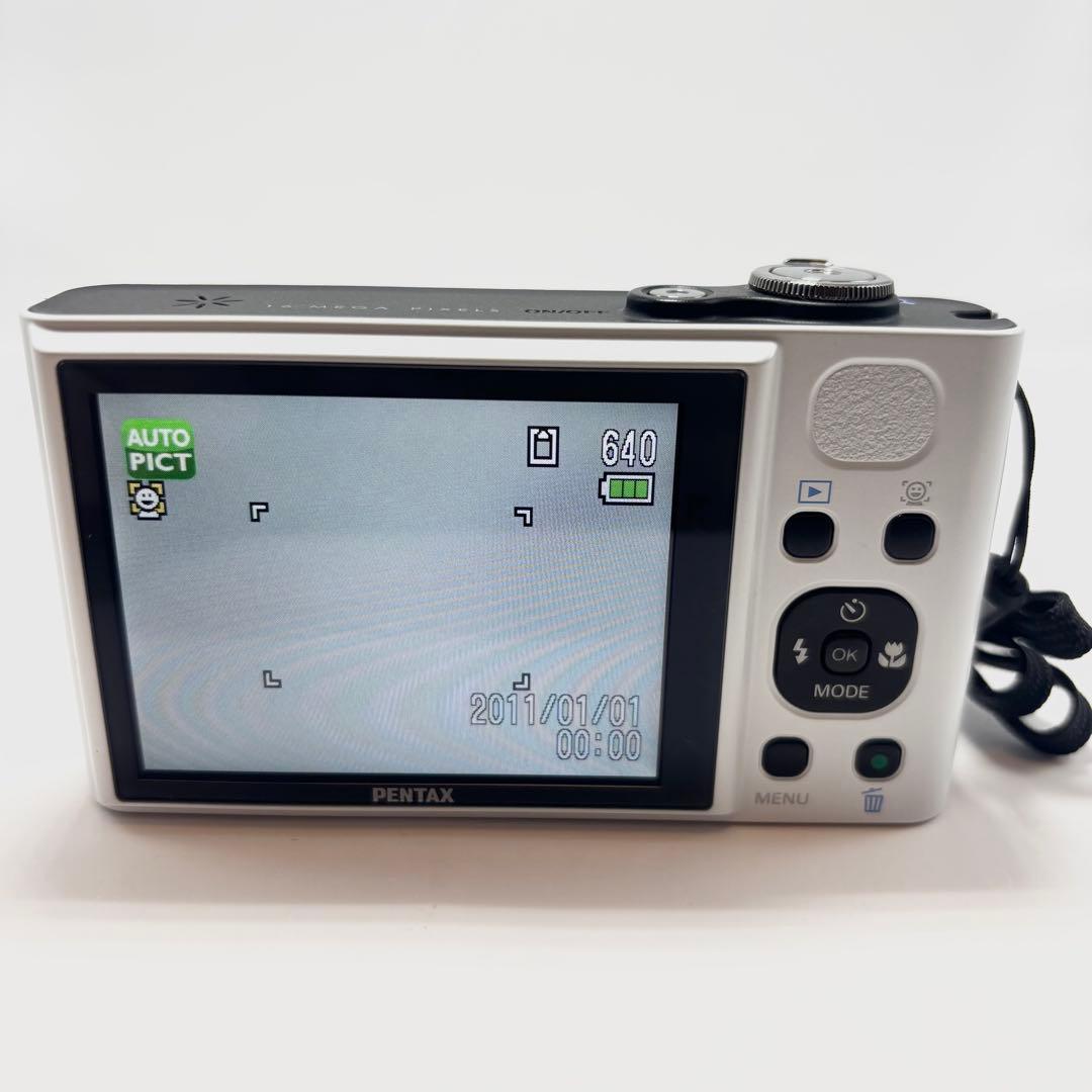 【週末限定値下げ】【美品】PENTAX Optio RZ18 パールホワイト