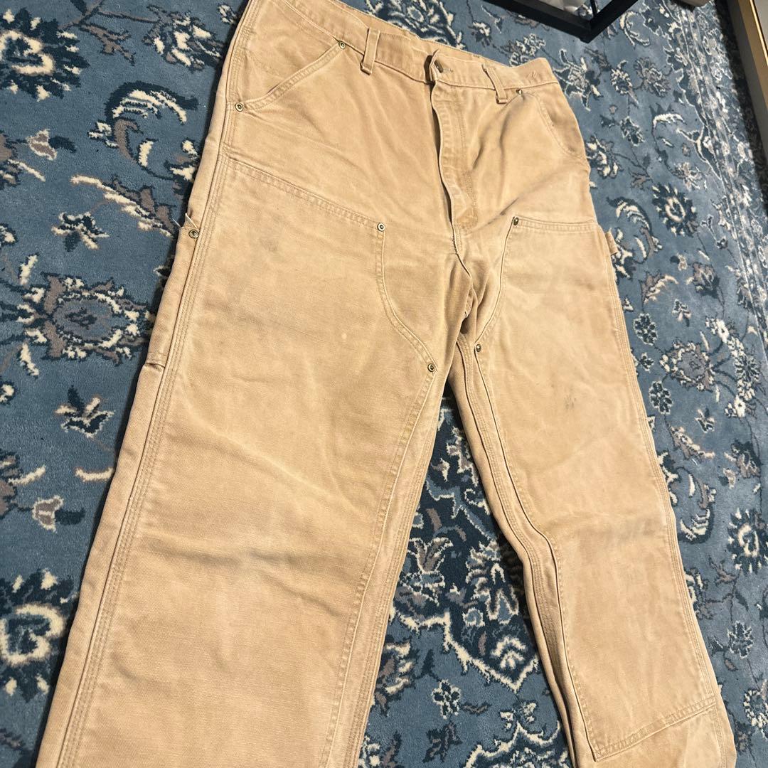 ニ*る様 【鬼フェード】Carhartt ダブルニー ワークパンツ　雰囲気◎ 古