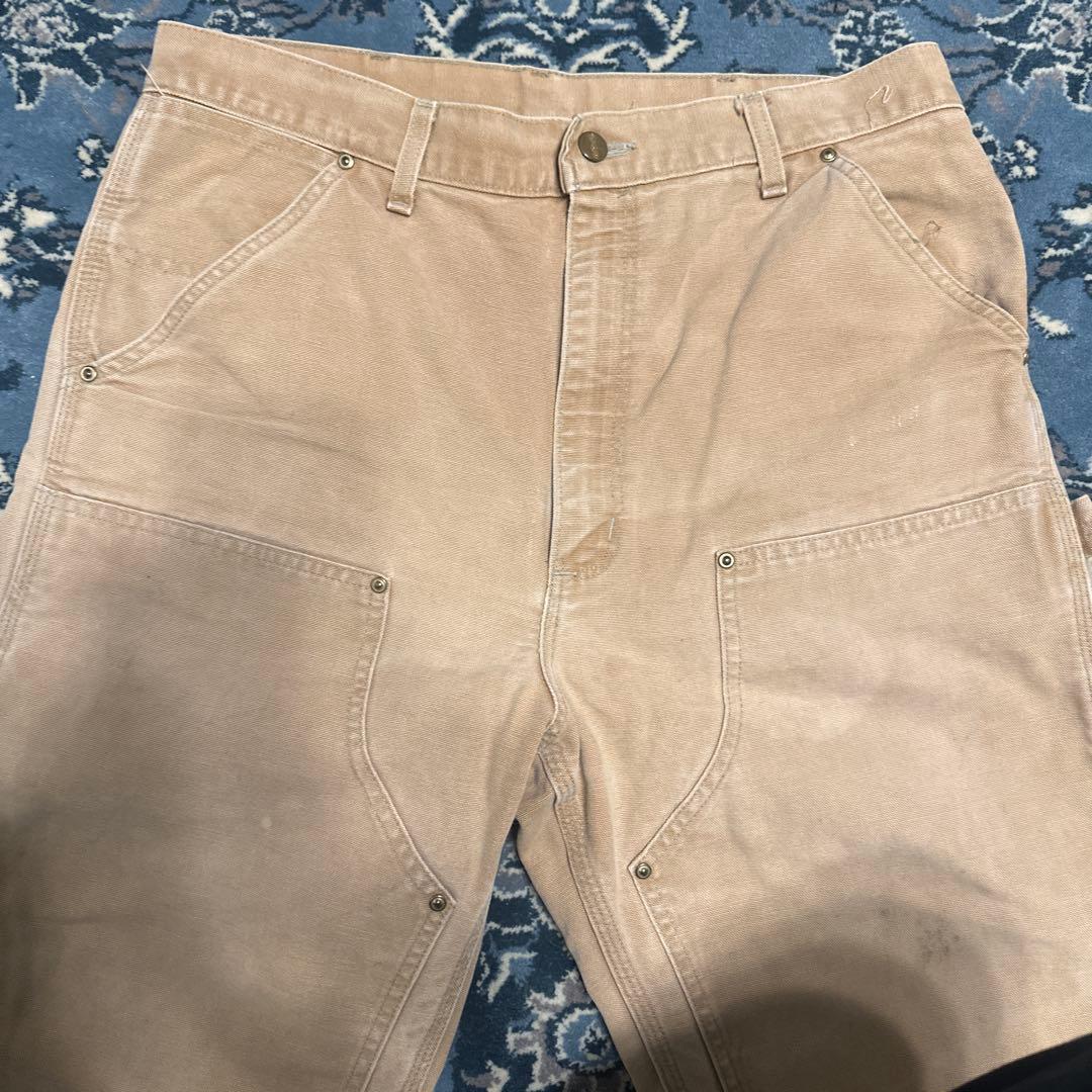 ニ*る様 【鬼フェード】Carhartt ダブルニー ワークパンツ　雰囲気◎ 古