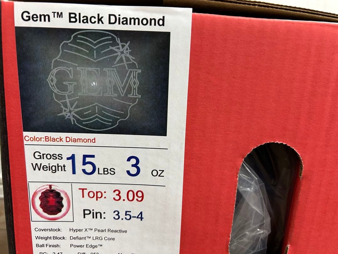 送料込み【新品】ジェム・ブラックダイヤモンド　ロトグリップ15ポンド3オンス27