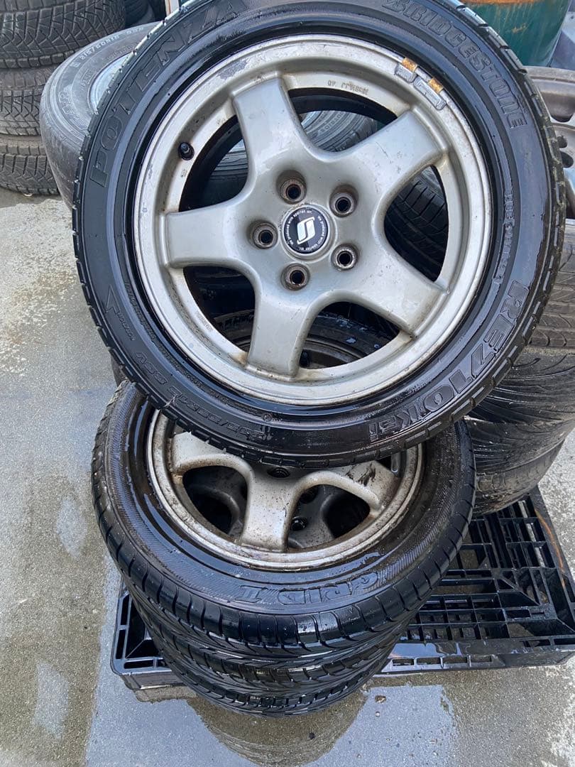【テル]】 R32スカイラインタイプM 純正ホイール＆タイヤ 4本セット