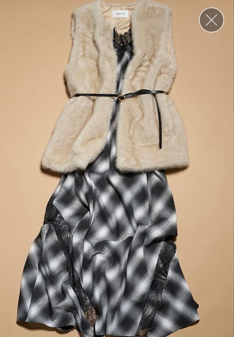 初売りセール！FRAY I.Dレーストリムスリップワンピース　ほぼ新品　本日限定