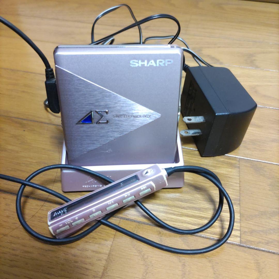 SHARP auvi MDプレイヤー　シルバーピンク