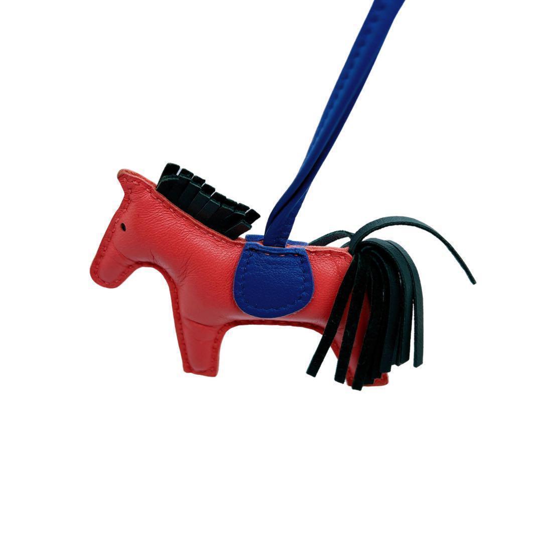 エルメスロデオPMチャーム　刻印:A ユニセックス　本革　ピンク✖️ネイビー