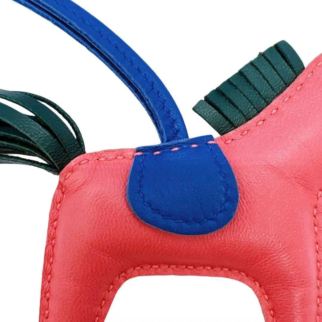 エルメスロデオPMチャーム　刻印:A ユニセックス　本革　ピンク✖️ネイビー